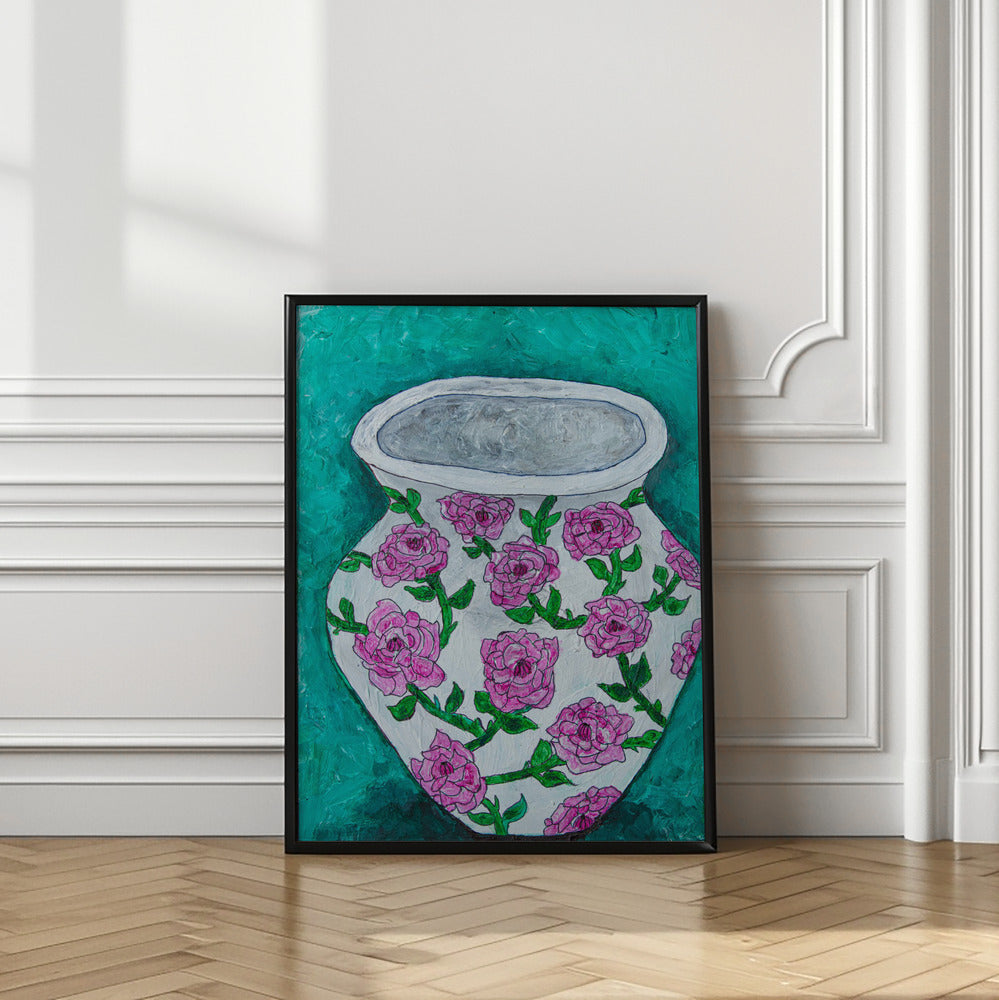 Pink Roses Vase