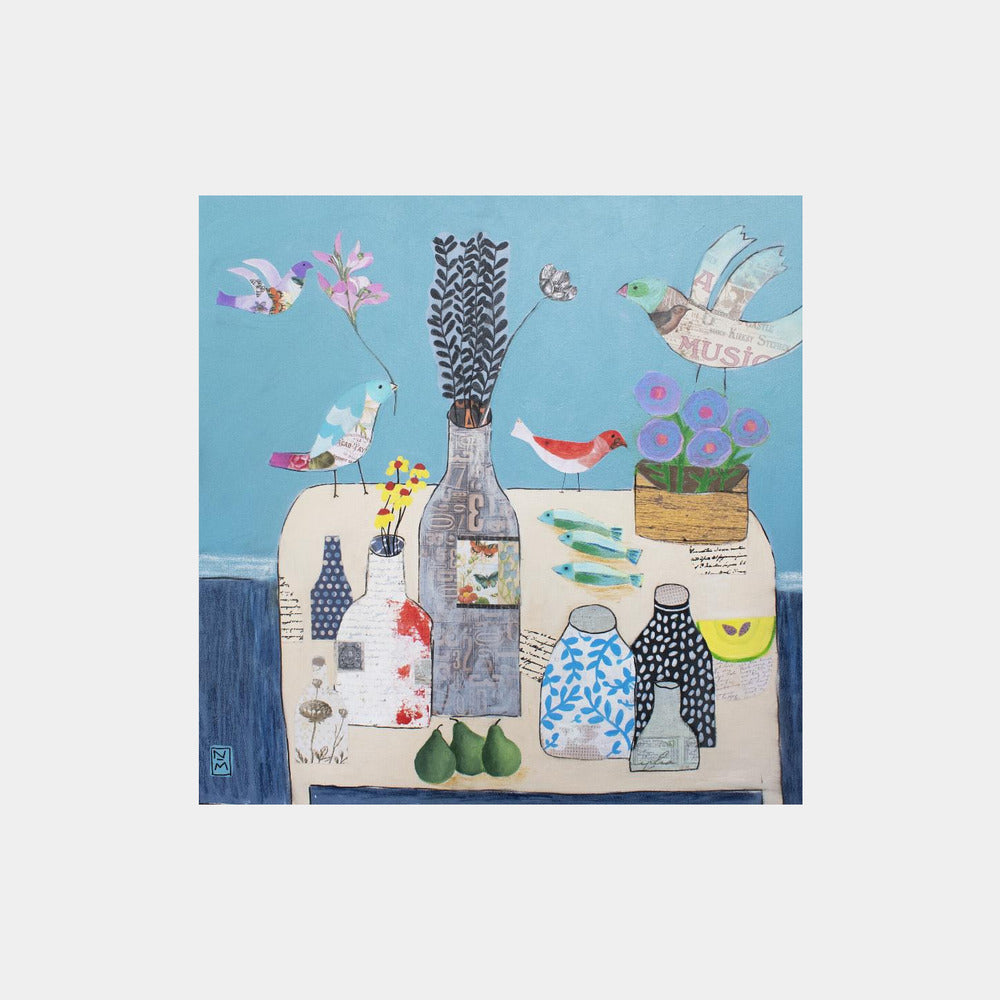 Charming Birds and Bottles