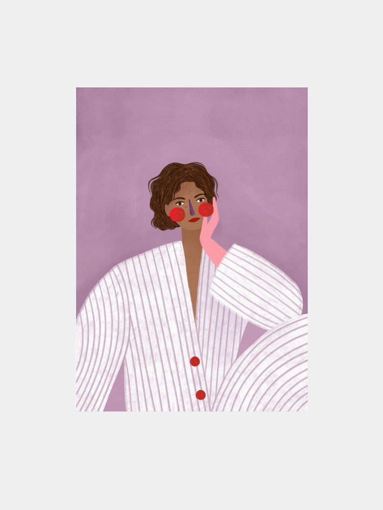 The Woman With the Pink Glove Art Print