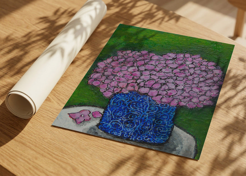 Pink Hydrangea Still Life