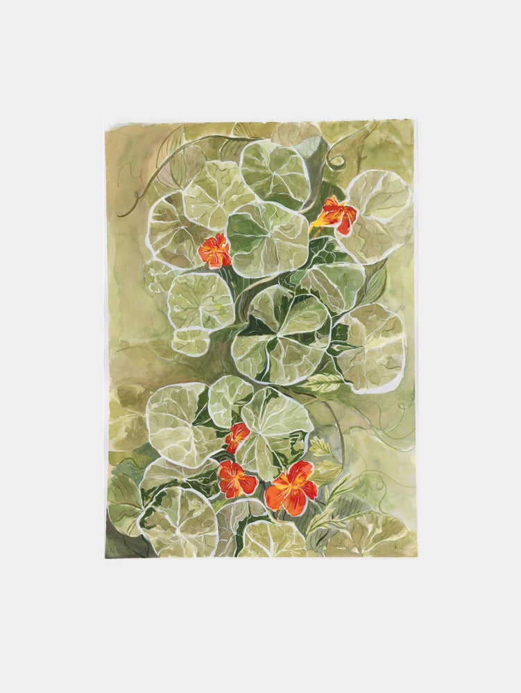 Nasturtium Tapestry Art Print