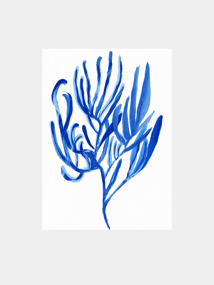 Blue Aquatic Plant Art Print