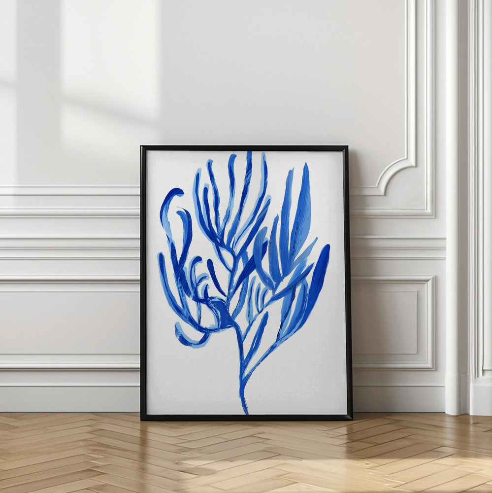 Blue Aquatic Plant Art Print