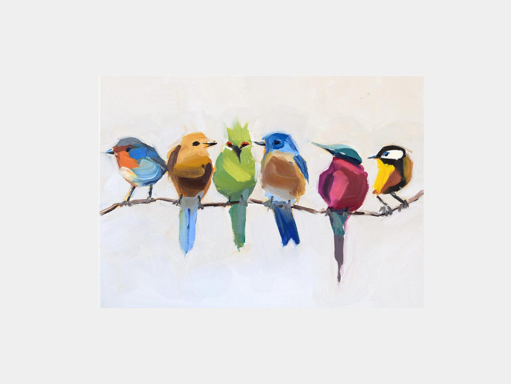 Birds On a Branch Art Print
