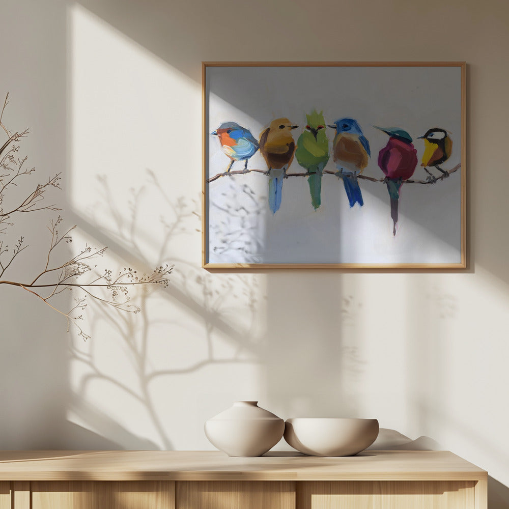 Birds On a Branch Art Print