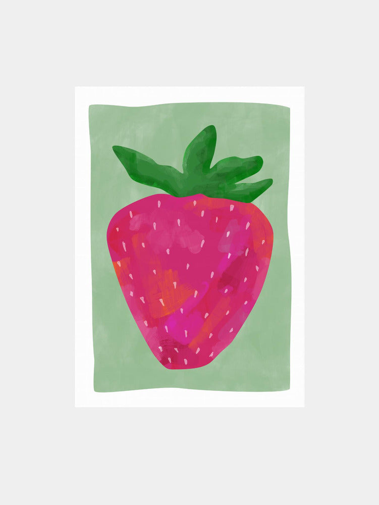 Vibrant strawberry Art Print