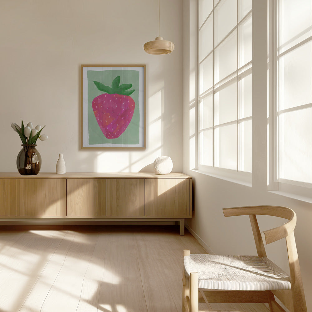 Vibrant strawberry Art Print