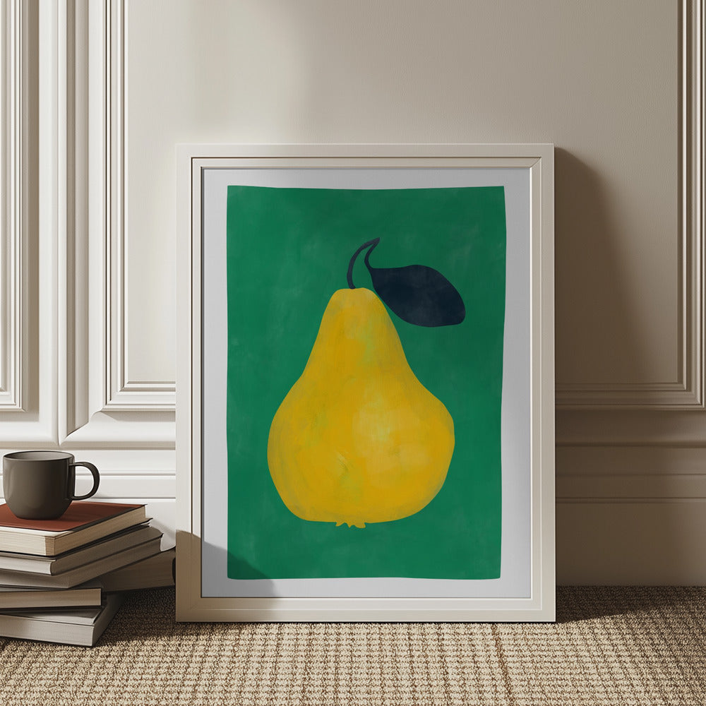 Minimalist Yellow Pear Art Print