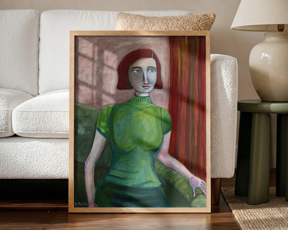 Redhead in Green