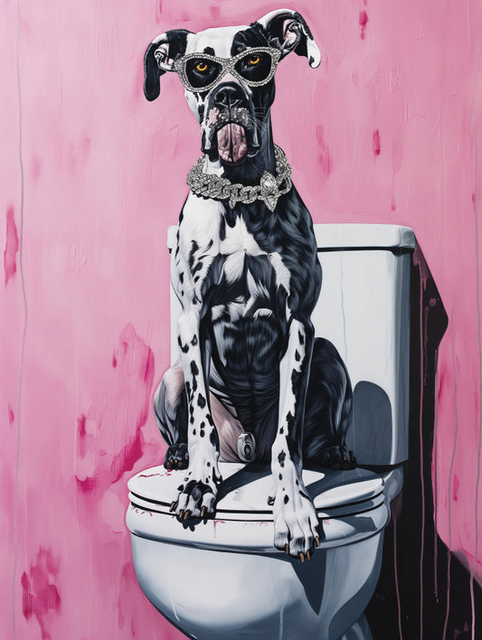 Great Dane Have a Nice Poop