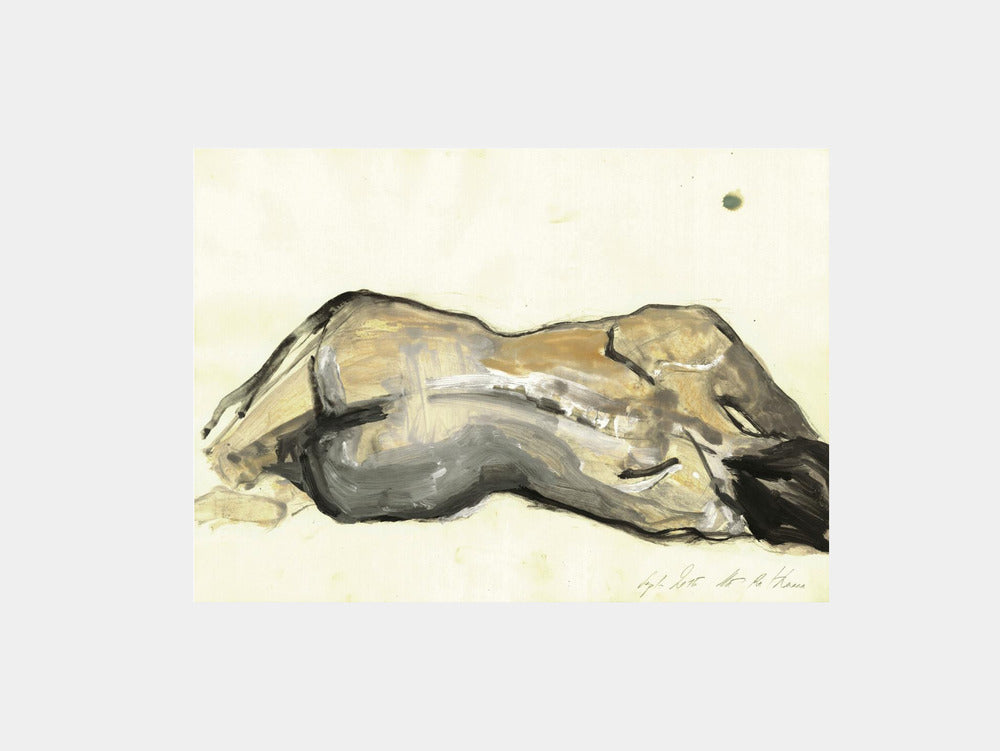Sketch of a Reclining Nude Figure Art Print