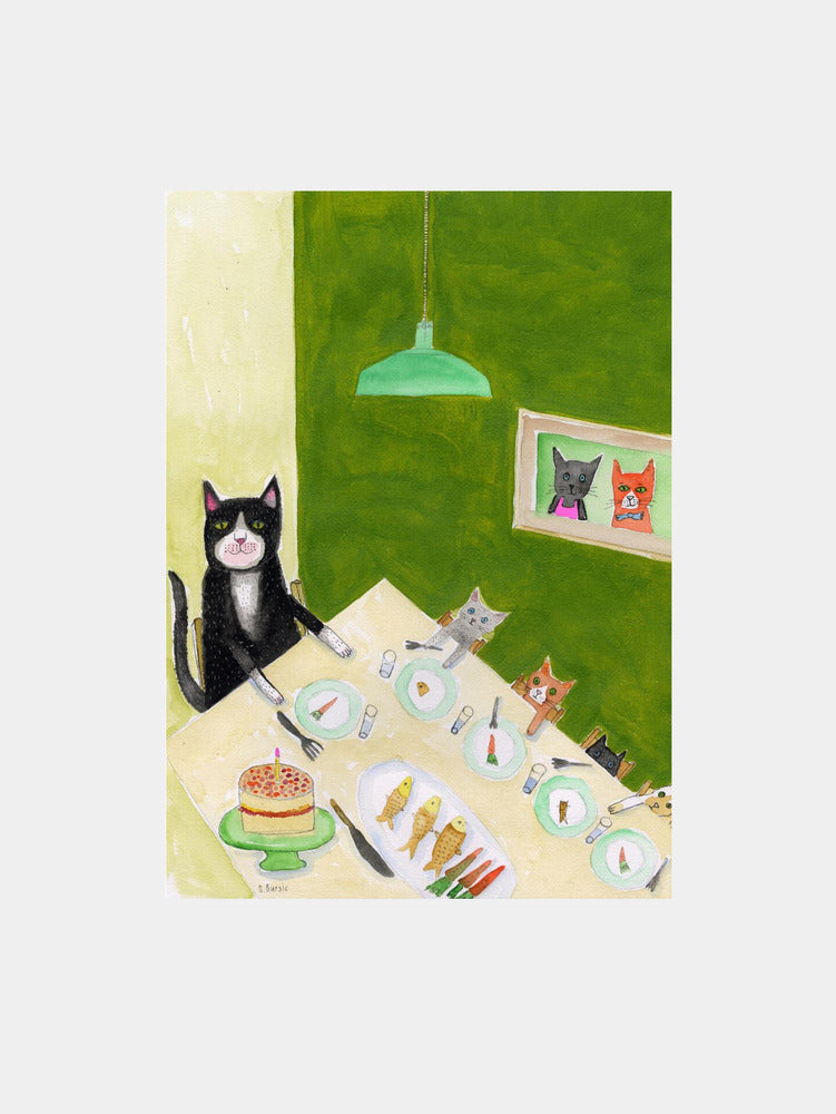 Cats' Birthday Dinner