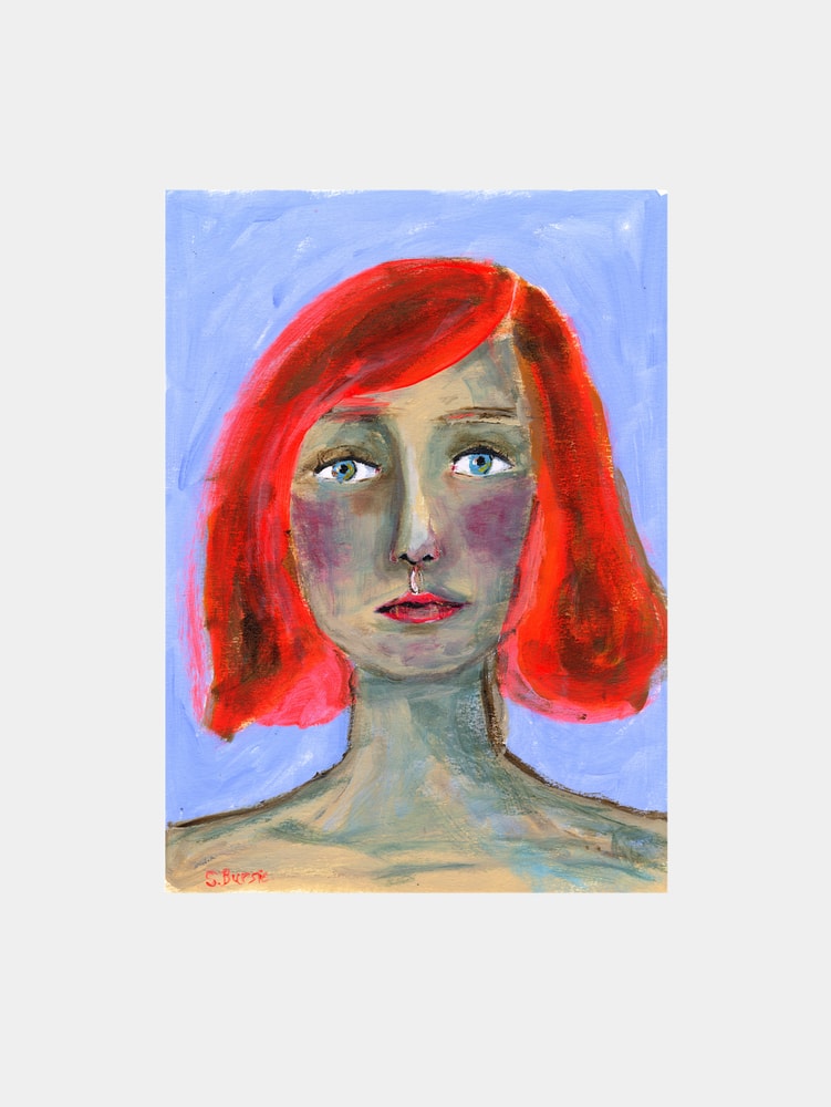 Thoughtful Redhead Gaze