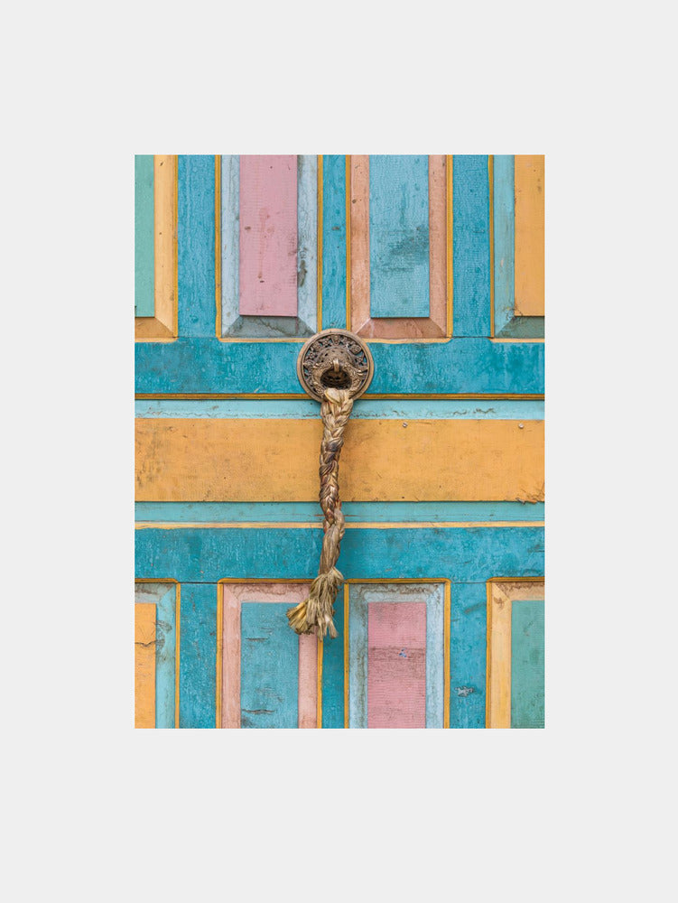 Tibetan colorful wooden door Art Print