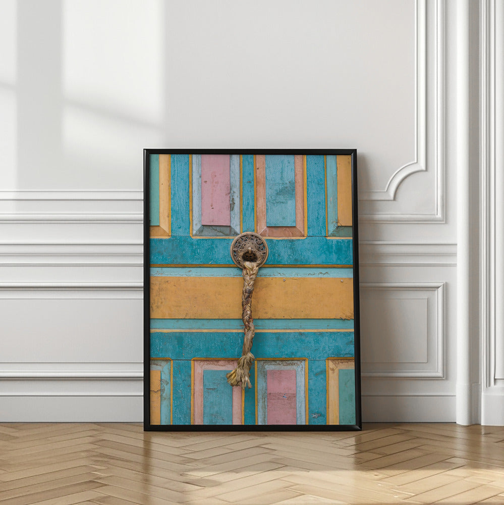 Tibetan colorful wooden door Art Print