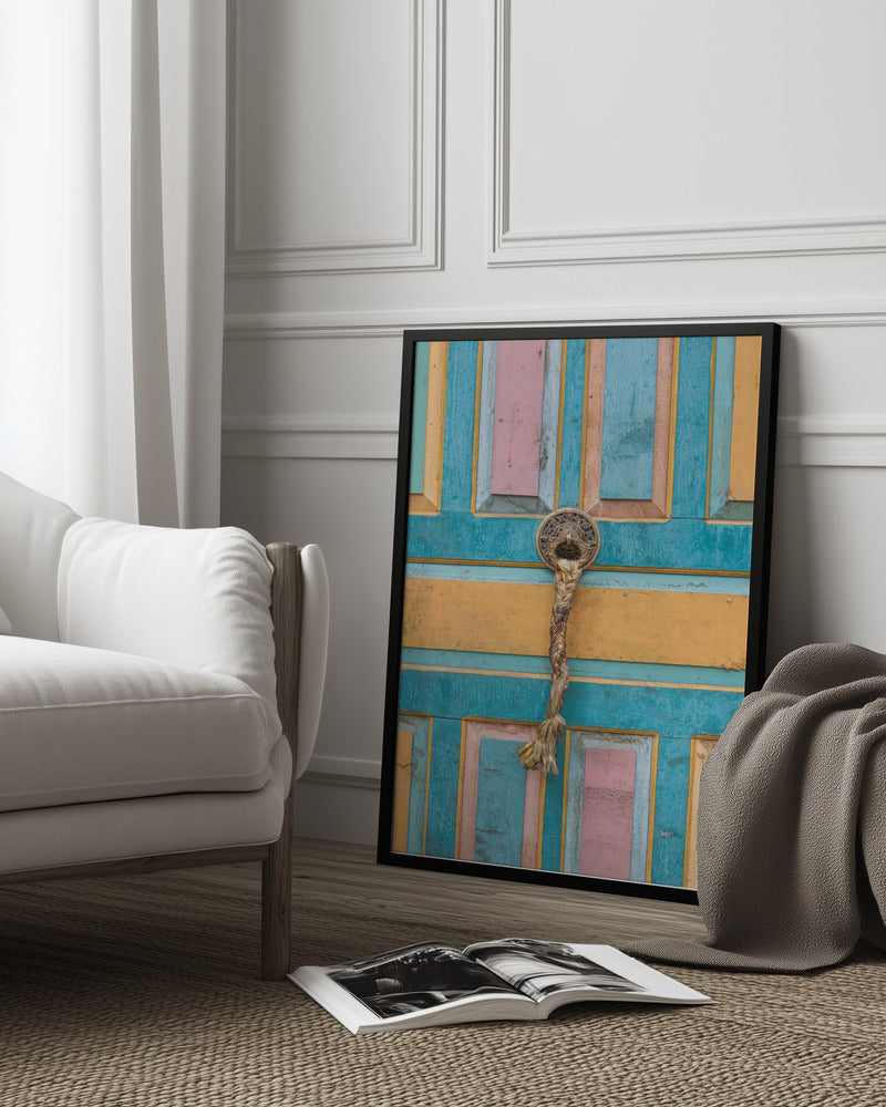 Tibetan colorful wooden door Art Print