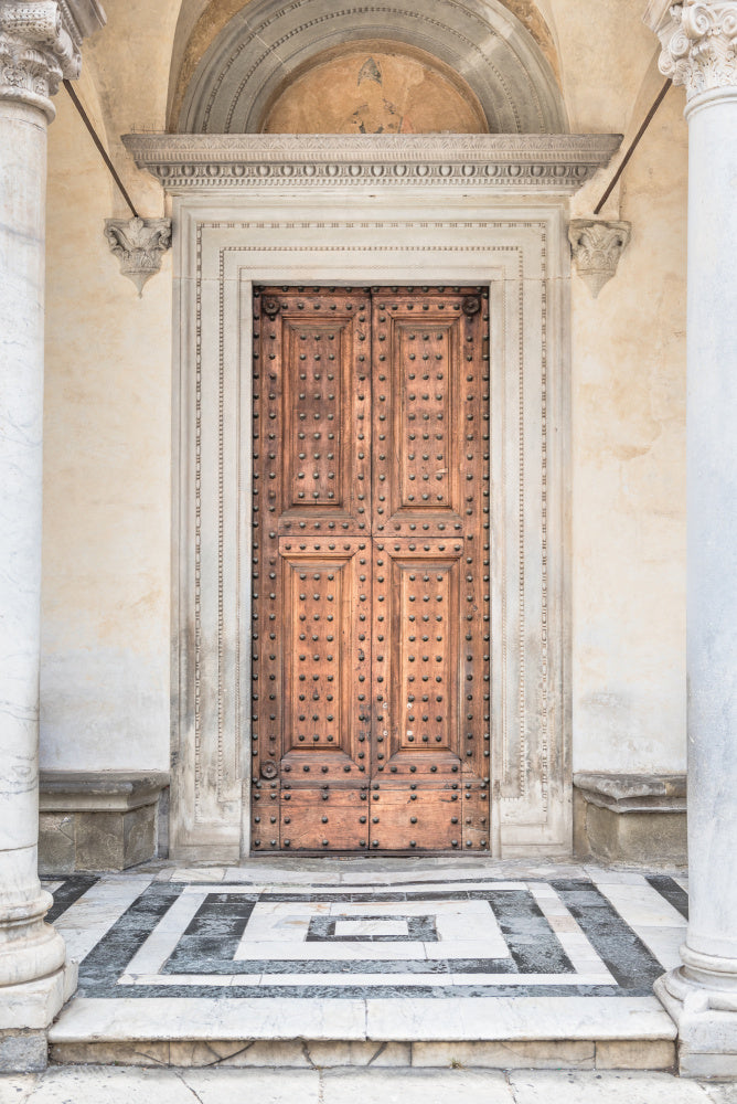 Ancient brown door