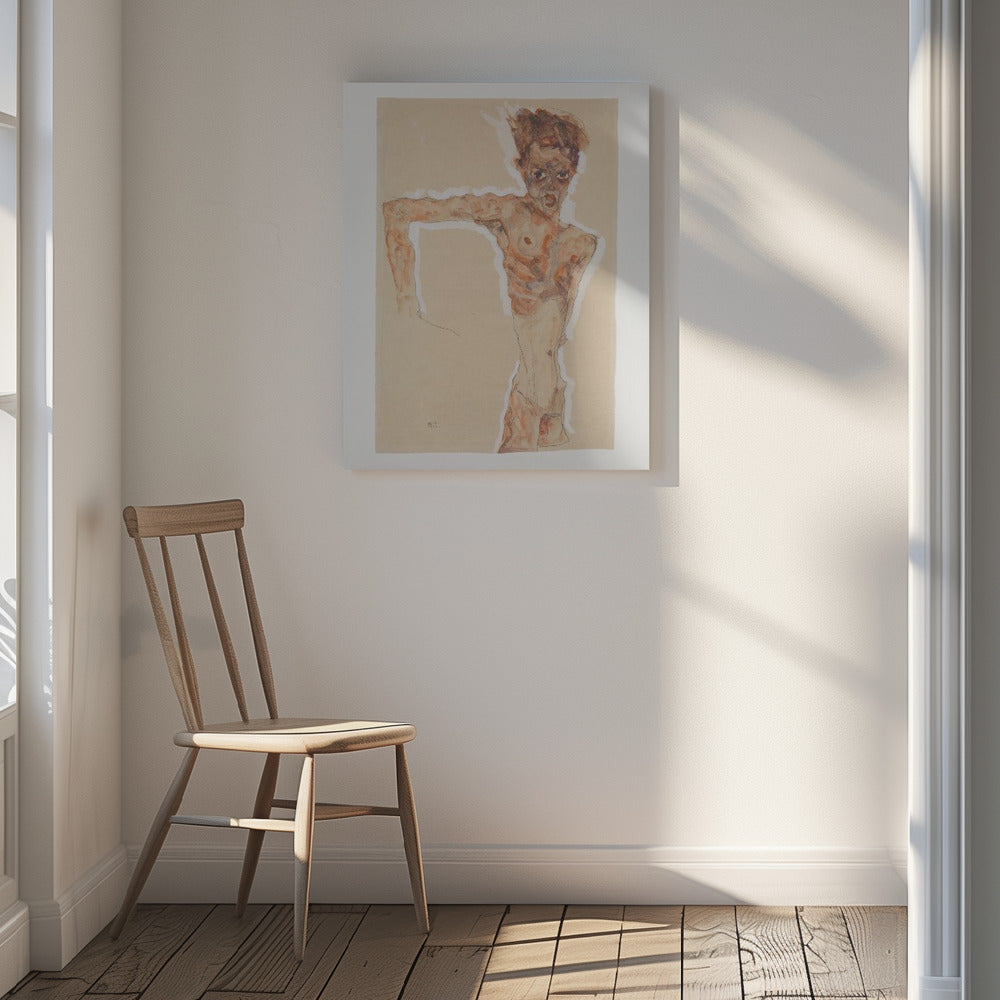 Egon Schiele "Self Portrait" Art Print