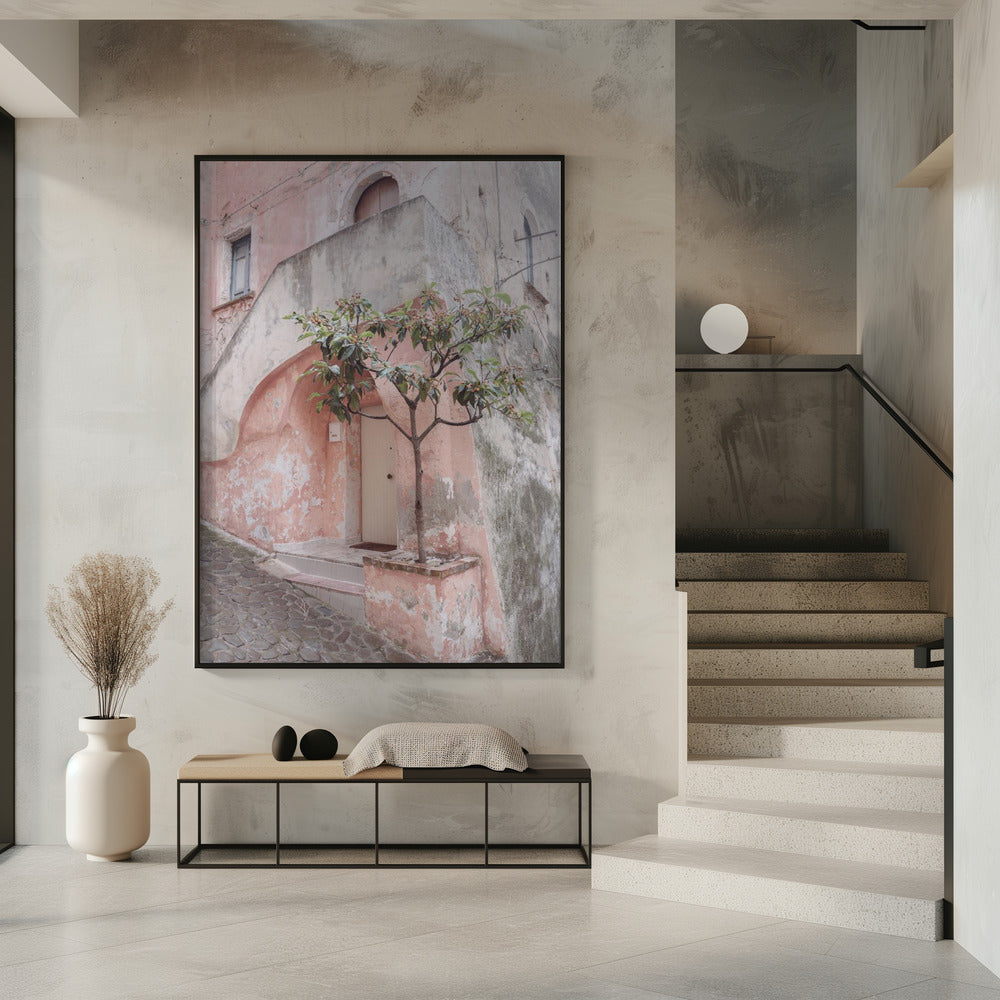 Pink house Art Print
