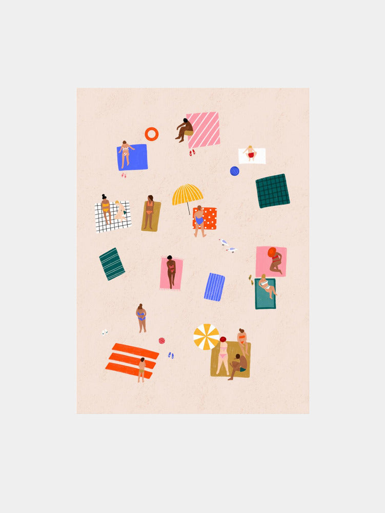 Beach Towel Harmony Art Print