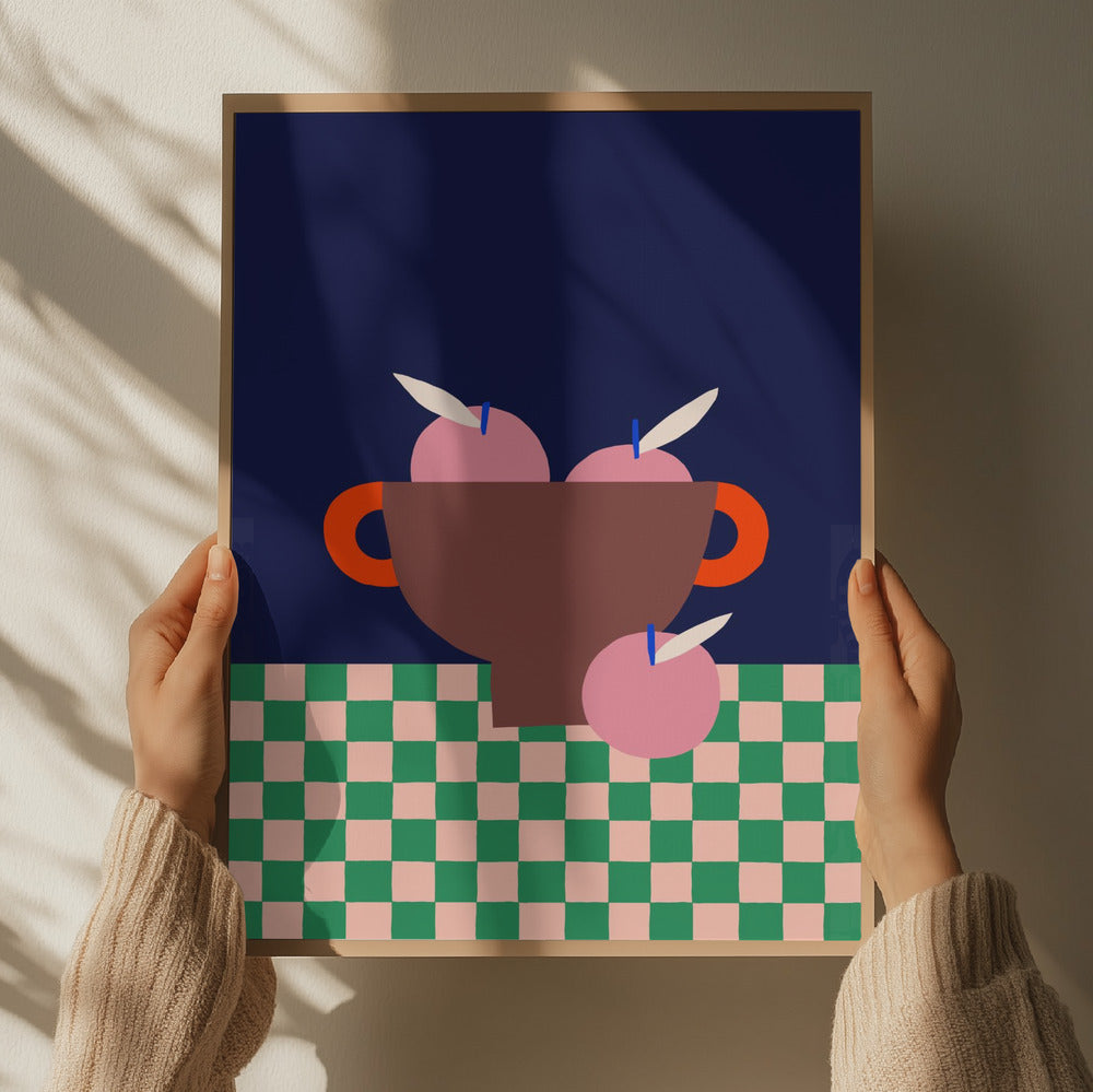 Fruit Bowl with Pink Apples