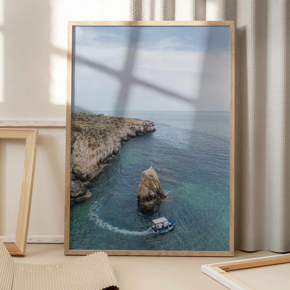 Sail around the rock Art Print