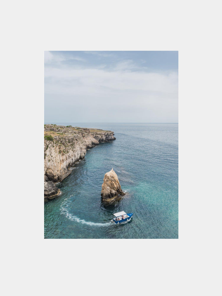 Sail around the rock Art Print