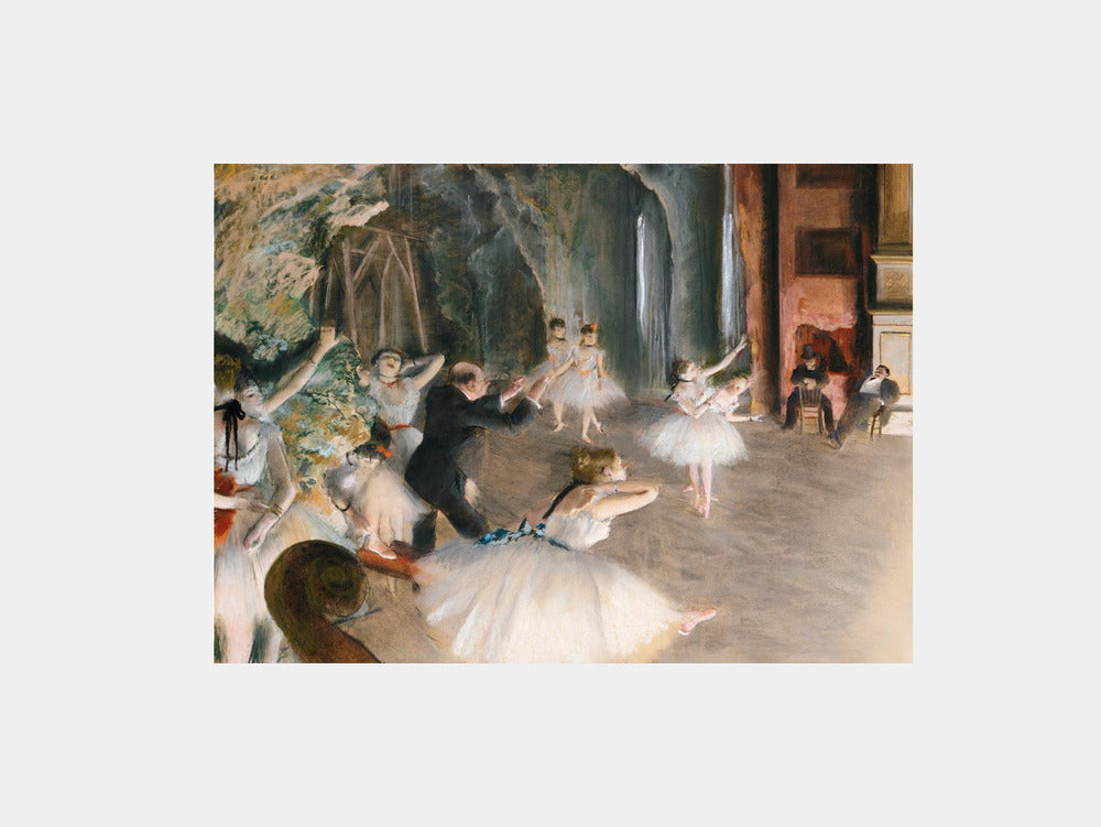 Edgar Degas: "The Rehearsal Onstage" Art Print