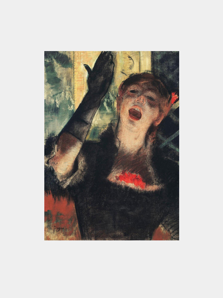 Edgar Degas: "Café Singer" Art Print
