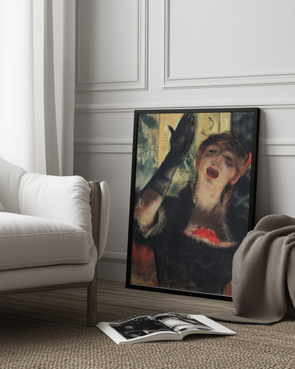 Edgar Degas: "Café Singer" Art Print