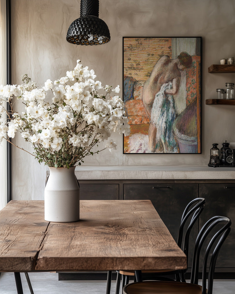 Edgar Degas: "Gentle Morning Bath" Art Print