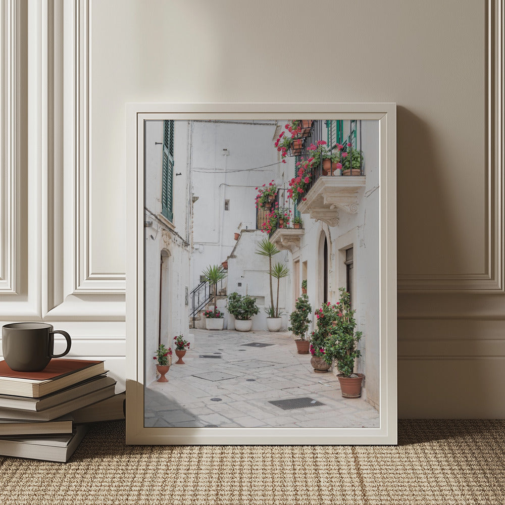 Flowers and plants in Locorotondo Art Print