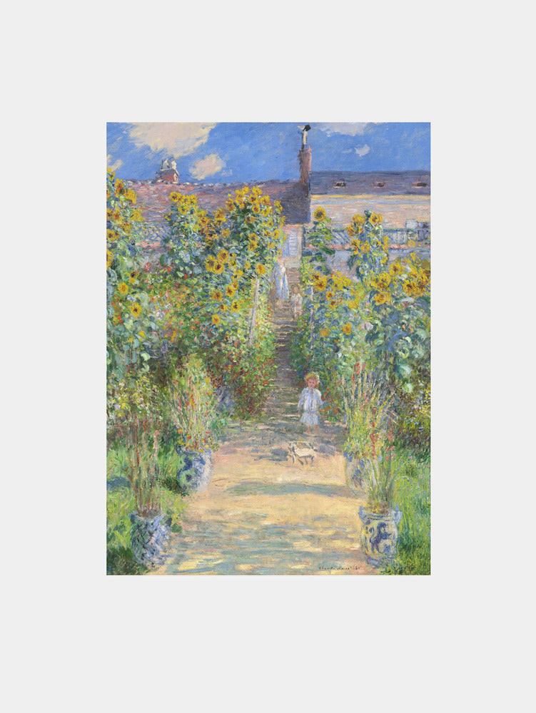 Monet: "The Artist's Garden At Vétheuil (1881)" Art Print