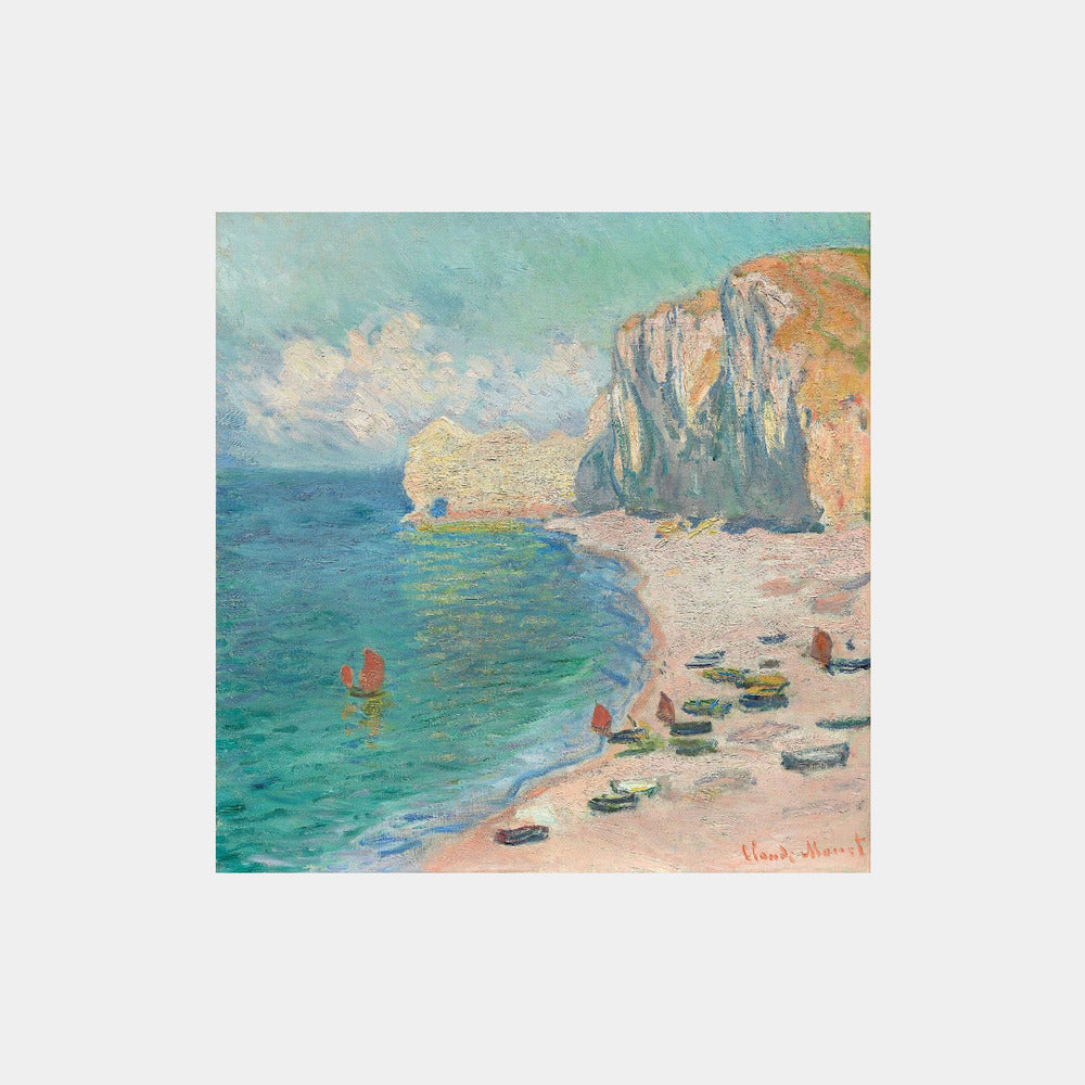 Monet: "The Beach and the Falaise D'amont (1885)" Art Print