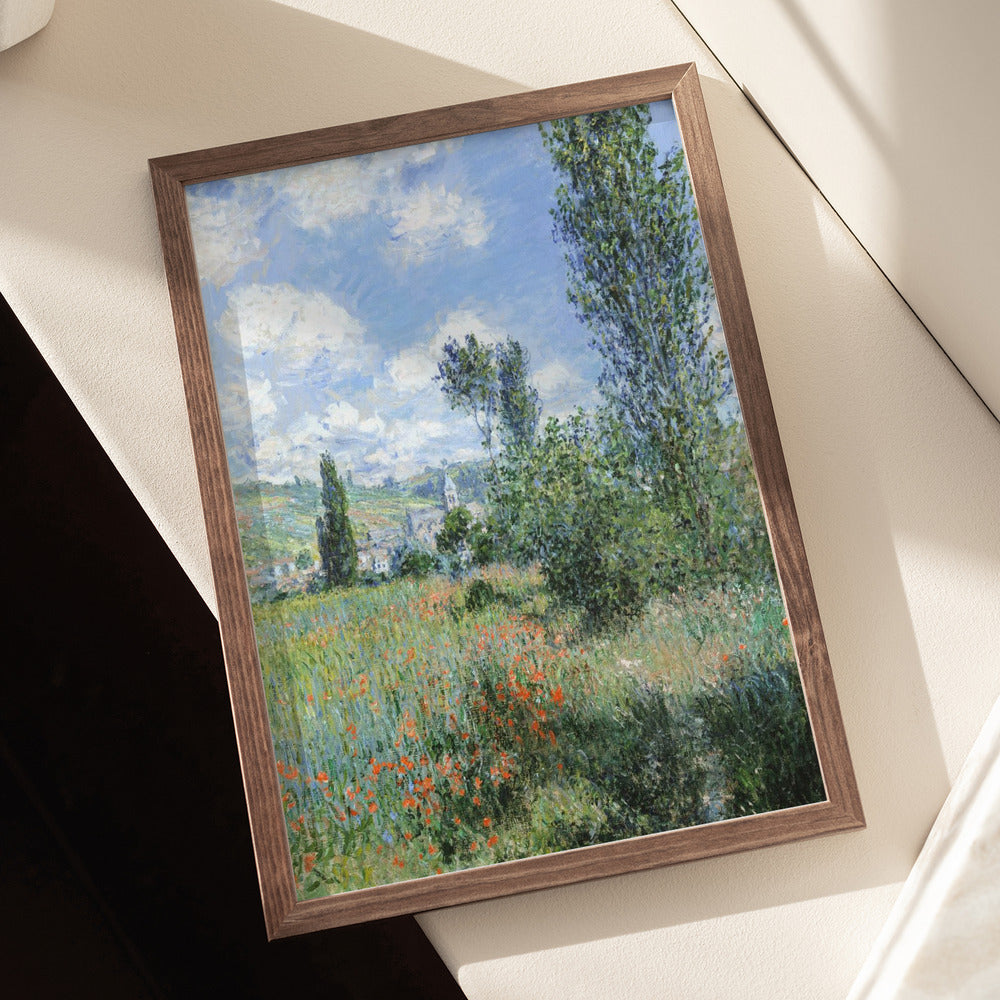Monet: "View of Vétheuil (1880)" Art Print