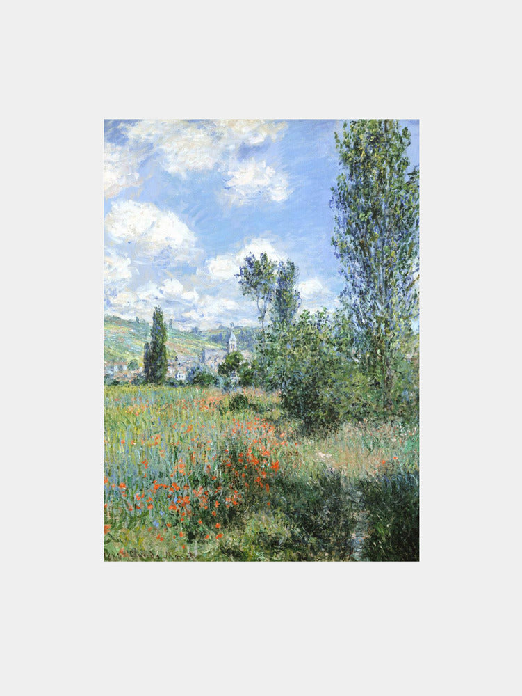 Monet: "View of Vétheuil (1880)" Art Print