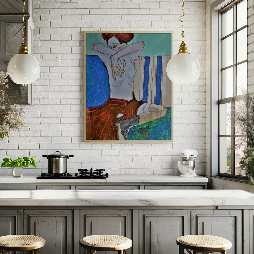 Tribute to Egon Schiele Art Print