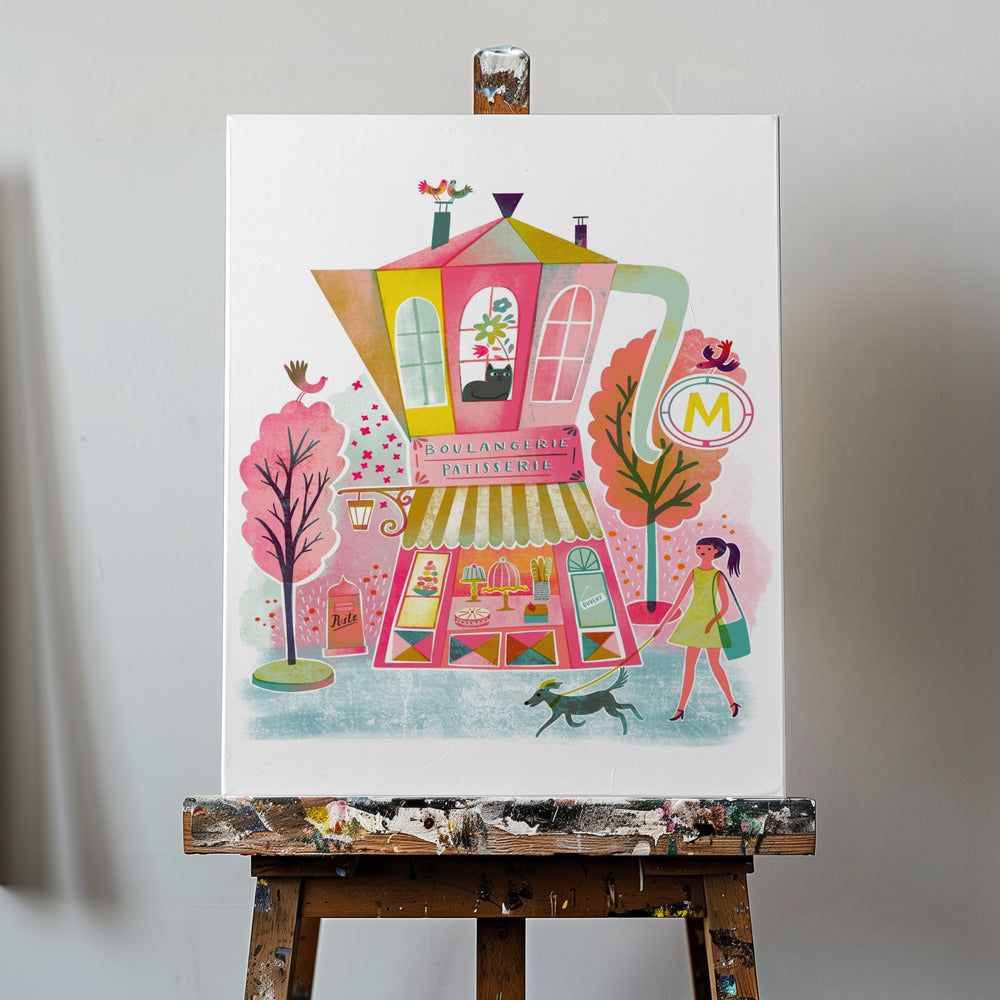 French Coffee Patisserie Vintage