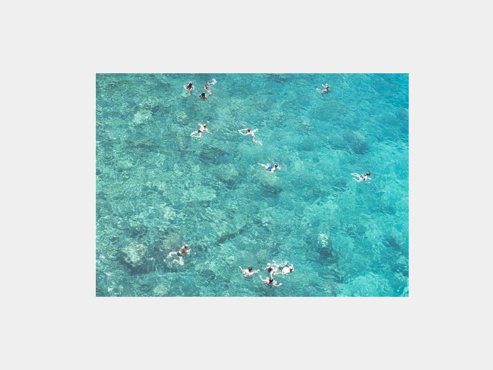 Swimming in the sea Art Print
