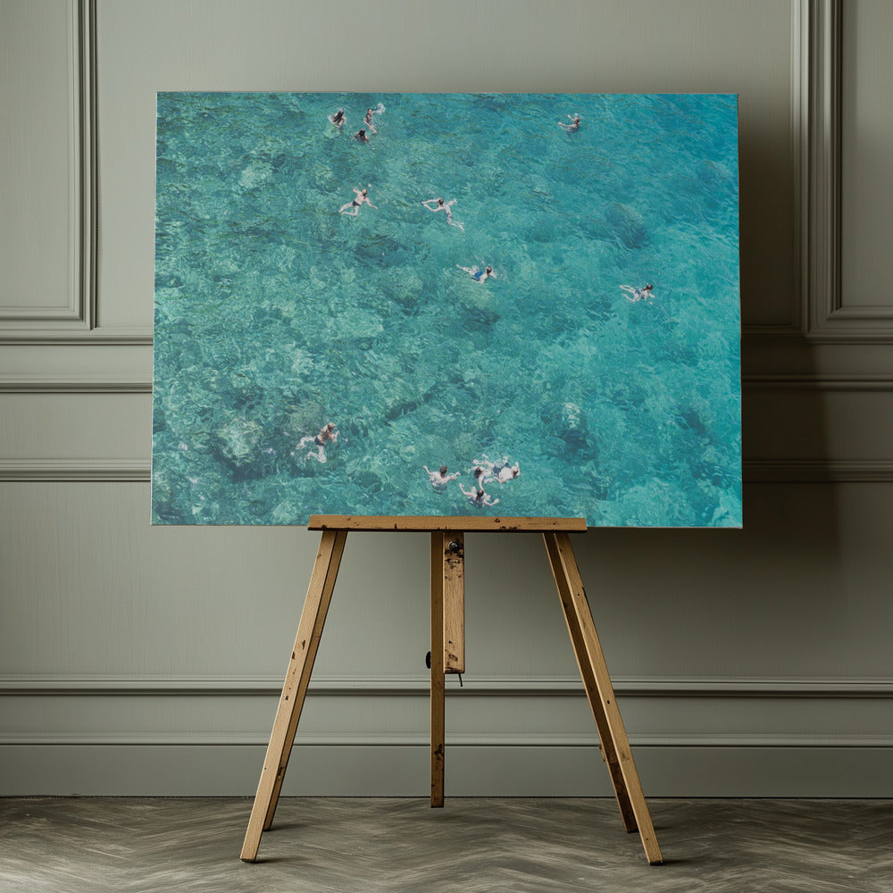 Swimmers in Turquoise Water