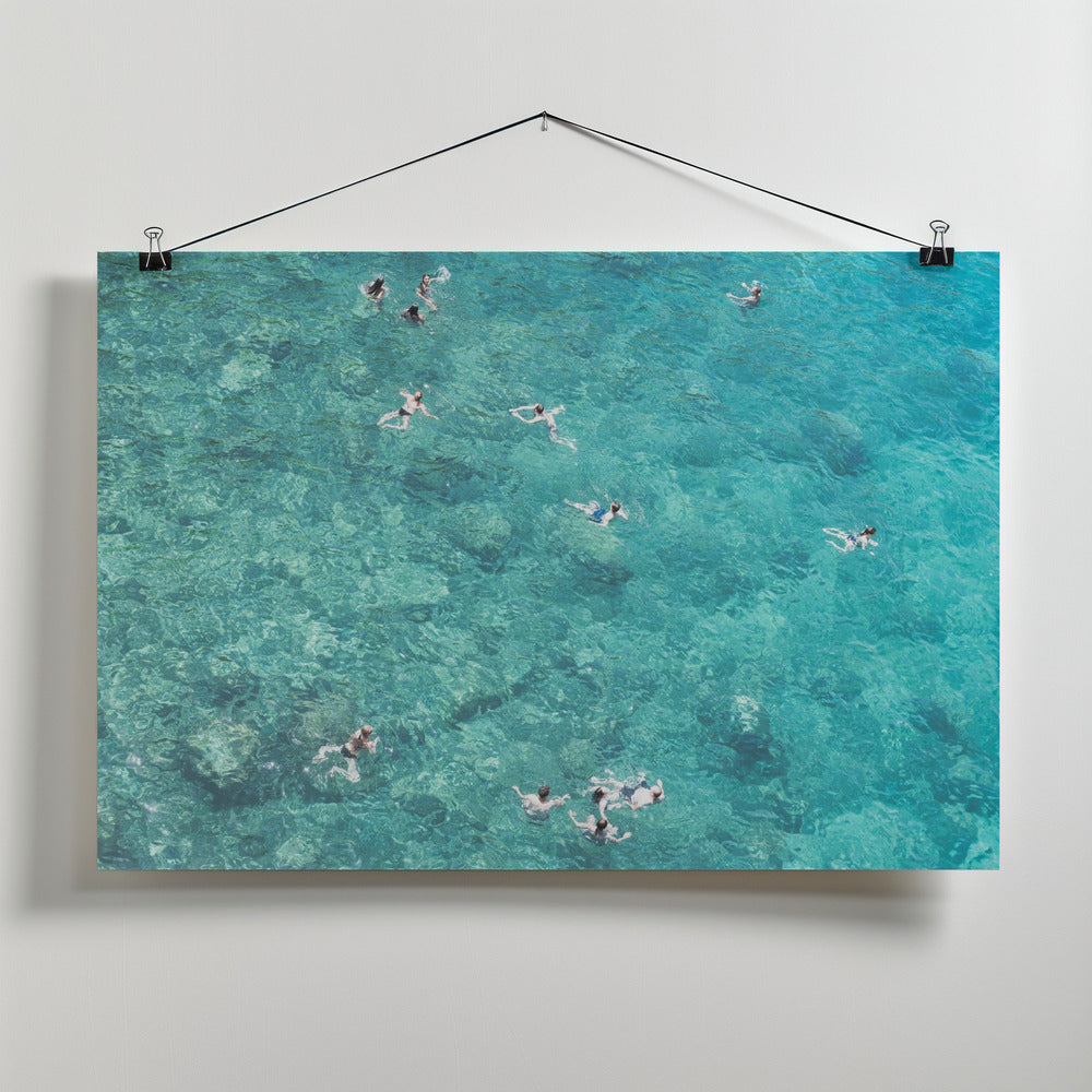 Swimming in the sea Art Print