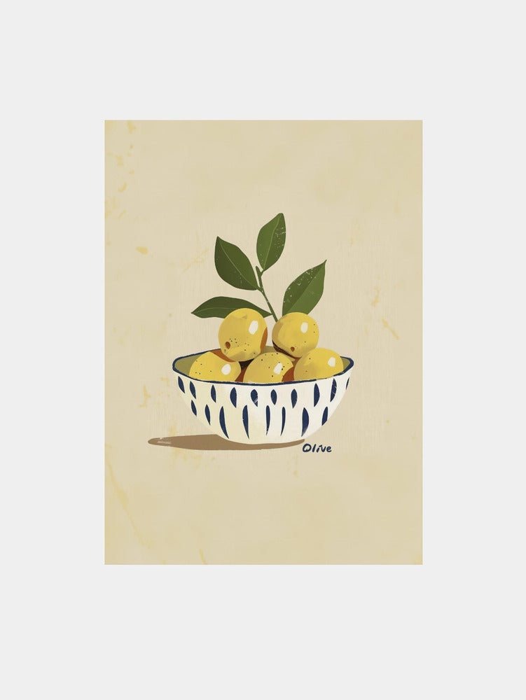 Lemon Harvest Bowl Art Print