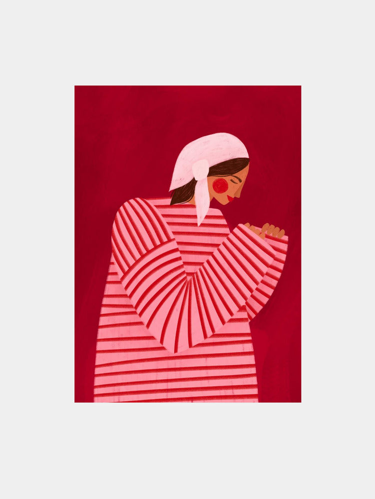 Serene Praying Woman