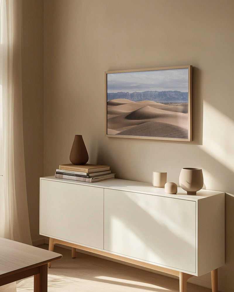 Desert with mountains Art Print