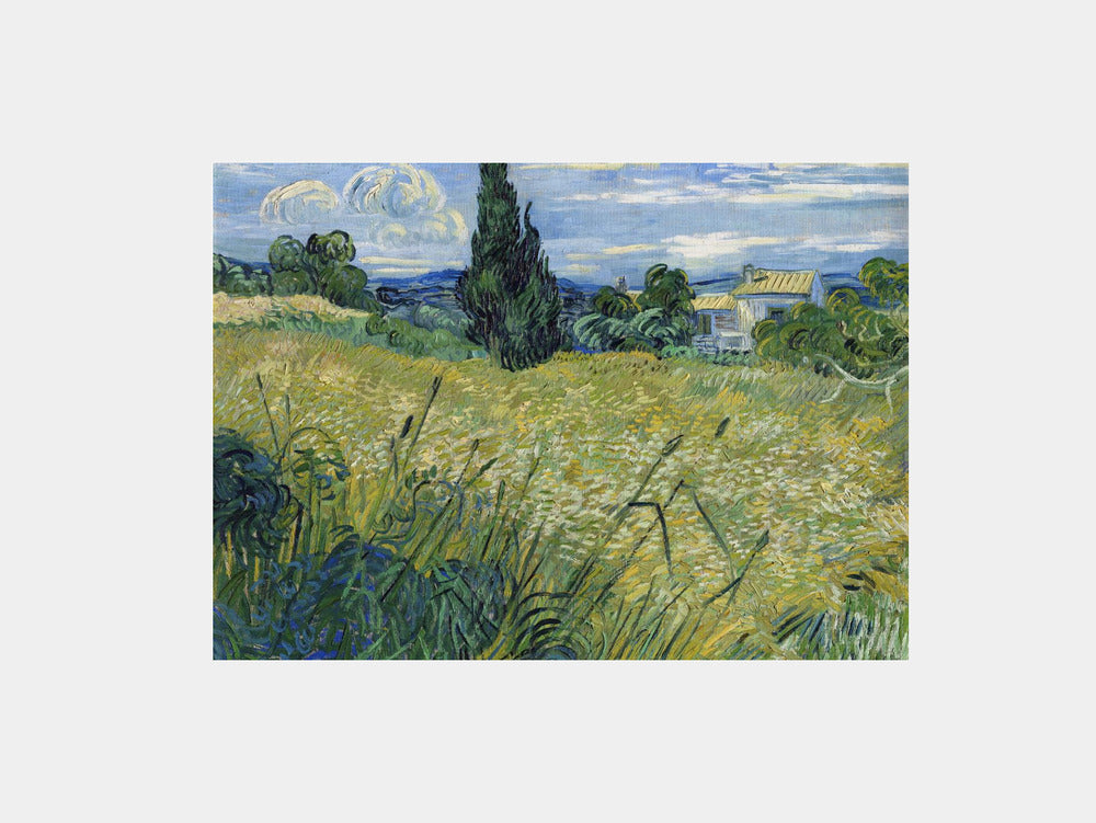 Van Gogh "Green Wheat Field With Cypress (1889)" Art Print
