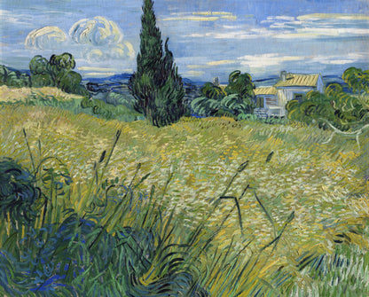 Van Gogh "Green Wheat Field With Cypress (1889)" Art Print