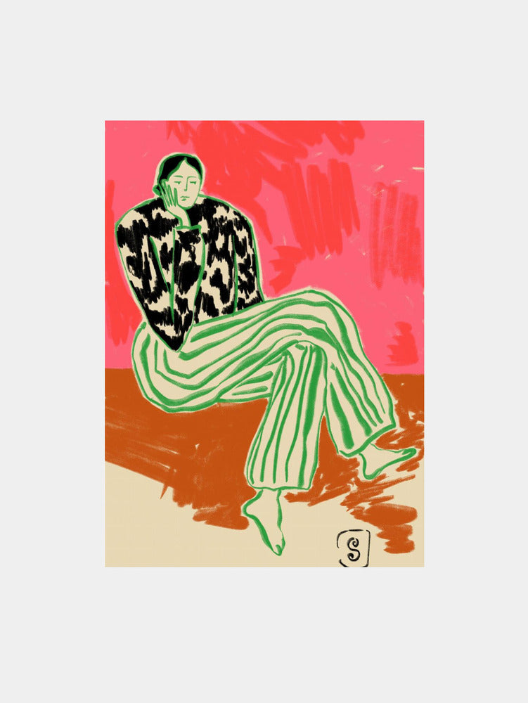 Calm Woman Portrait Art Print