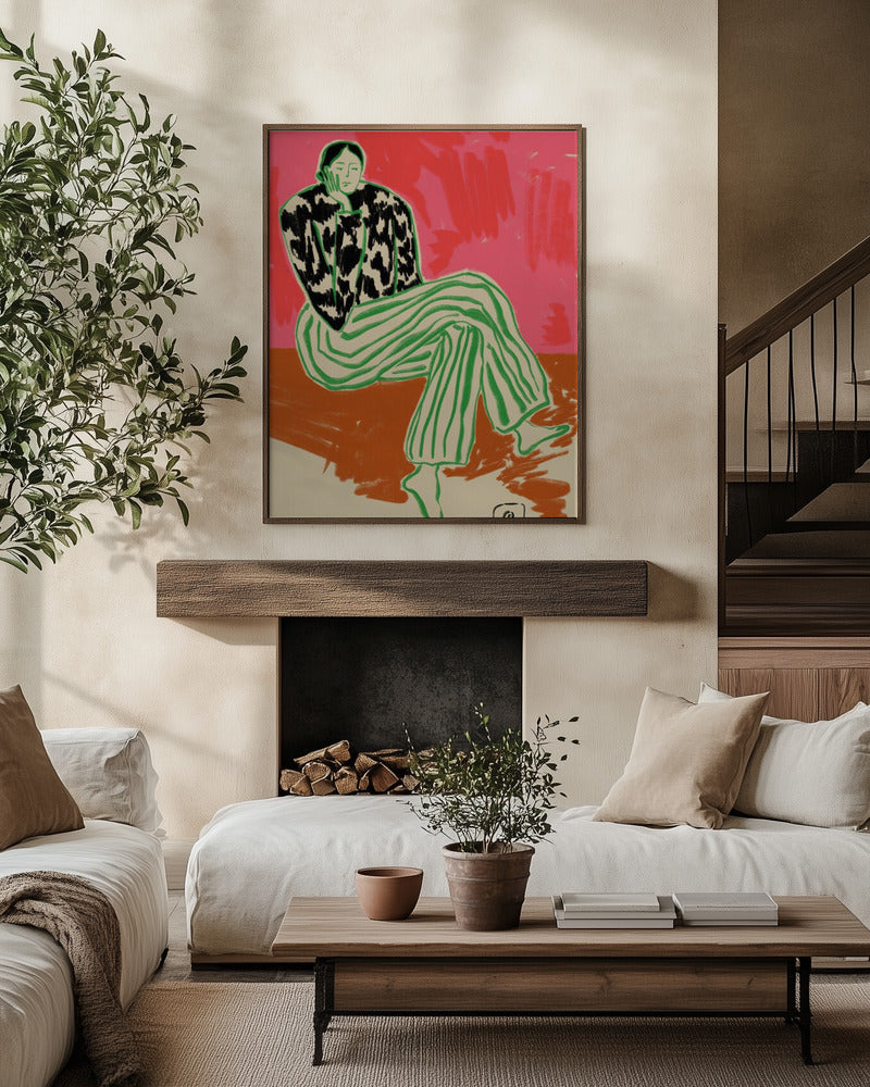 Calm Woman Portrait Art Print