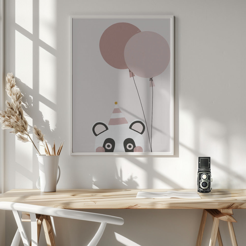 Hey Baby Panda Art Print