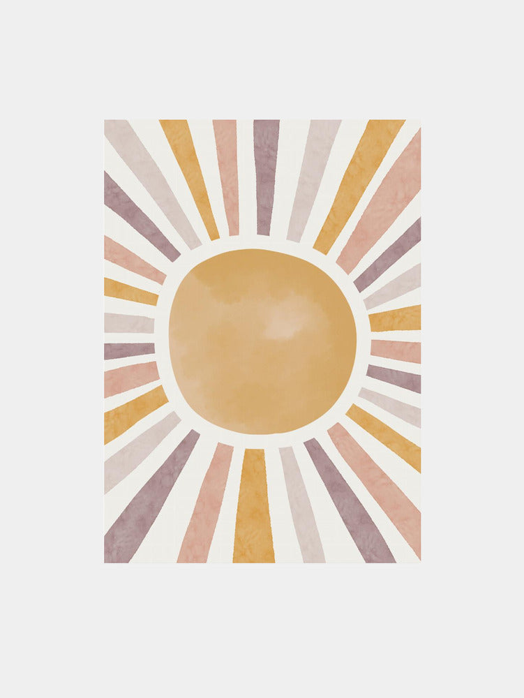 Watercolor Sun Art Print